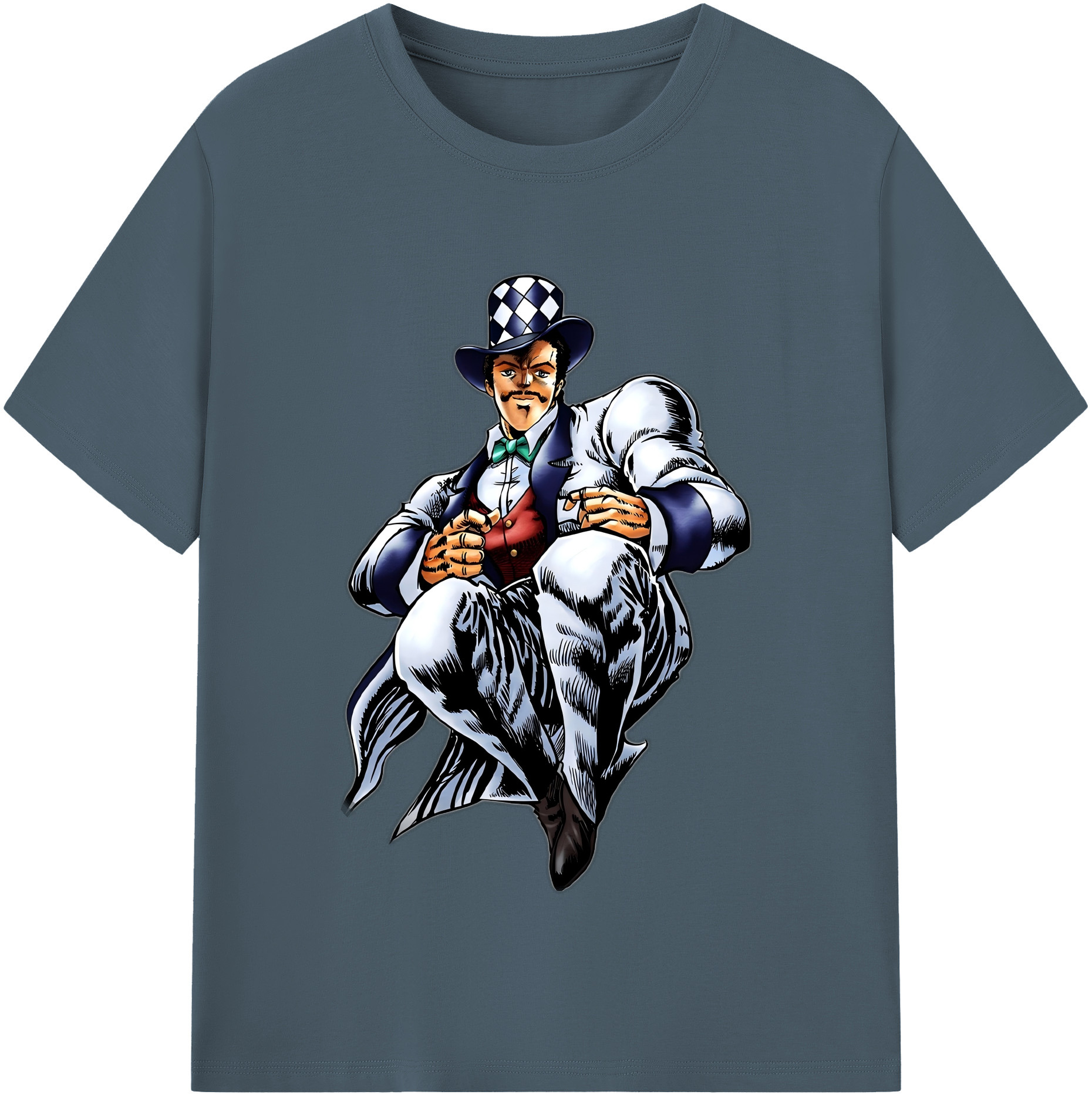 （画像用） ジョジョの奇妙な冒険 ウィル?アントニオ?ツェペリ JoJo's Bizarre Adventure Will Anthonio Zeppeli 綿100％半袖Tシャツ（フロントプリント）
